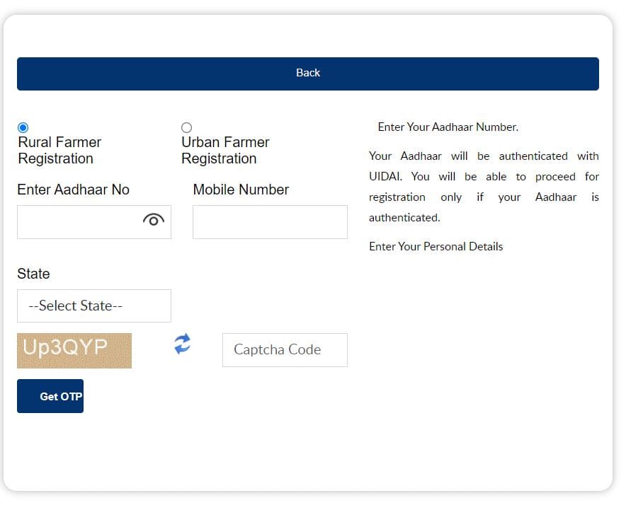 PM Kisan Samman Nidhi Farmer Registration